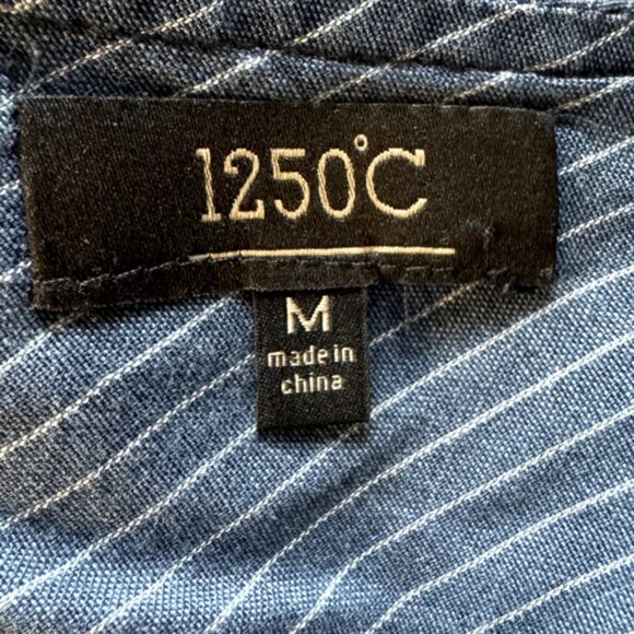 1250 Degree Celsius Denim One Shoulder Ruffle Shirt - Picture 3 of 3